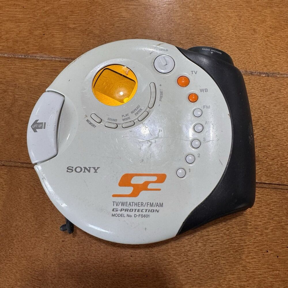 Sony Walkman D-FS601 S2 Sports G-Protection CD Player AS-IS for Parts or Repair